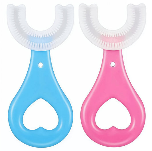360° U-Shaped Silicone Toothbrush for Toddlers & Infants – Soft & Safe Baby Training Brush | WowSmarts